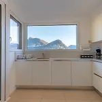 Apartment Imperial Of 3 With A View Behind The Station And 10 Min From The Of Lugano